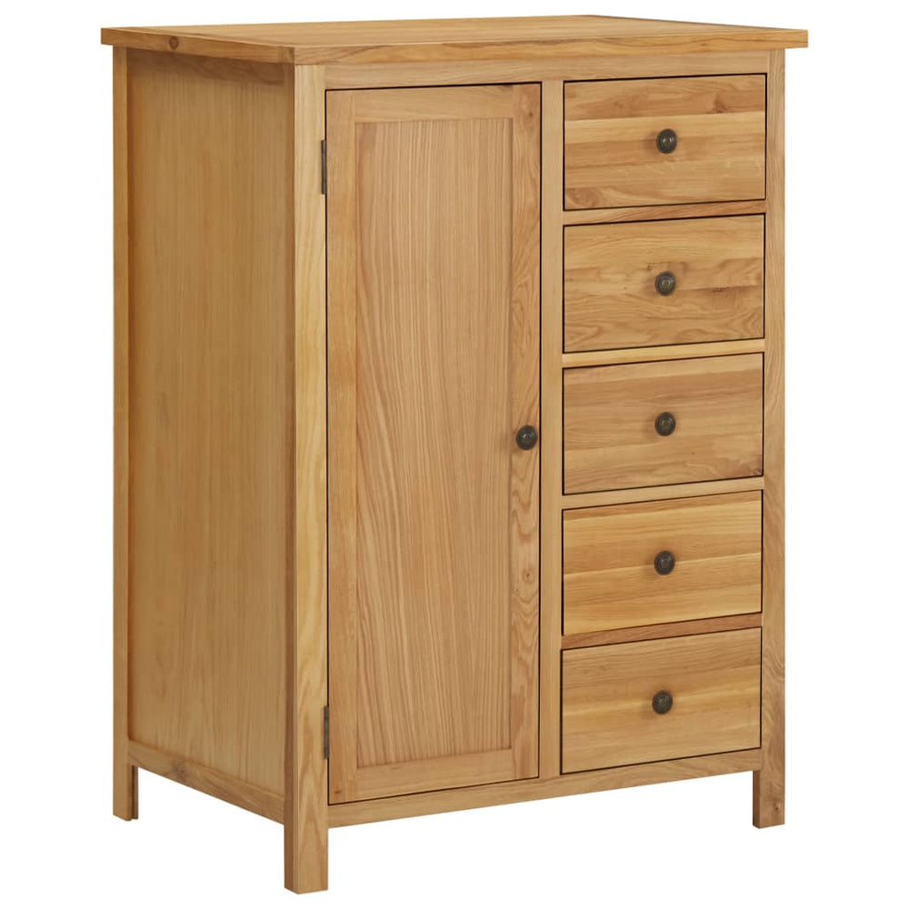 vidaXL Wardrobe 76 x 52 x 105 cm Solid Oak Wood