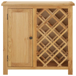 vidaXL Wine Cabinet for 11 Bottles 80 x 32 x 80 cm Solid Oak Wood