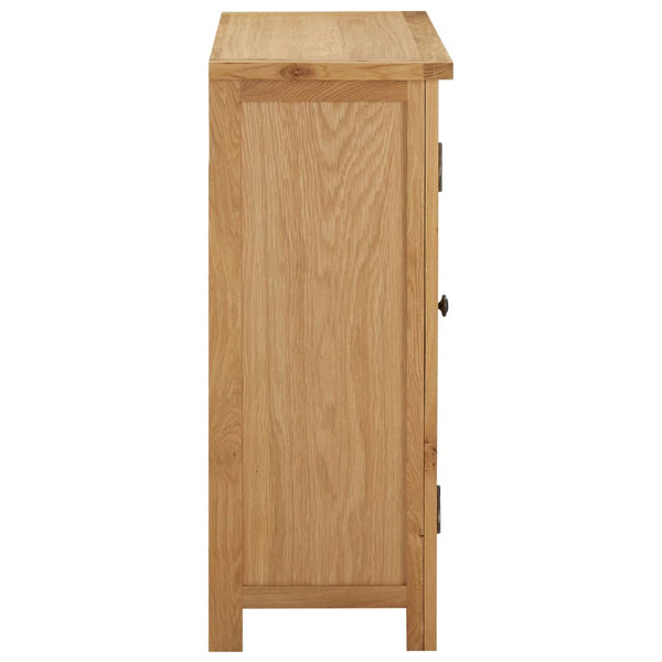 vidaXL Wine Cabinet for 11 Bottles 80 x 32 x 80 cm Solid Oak Wood