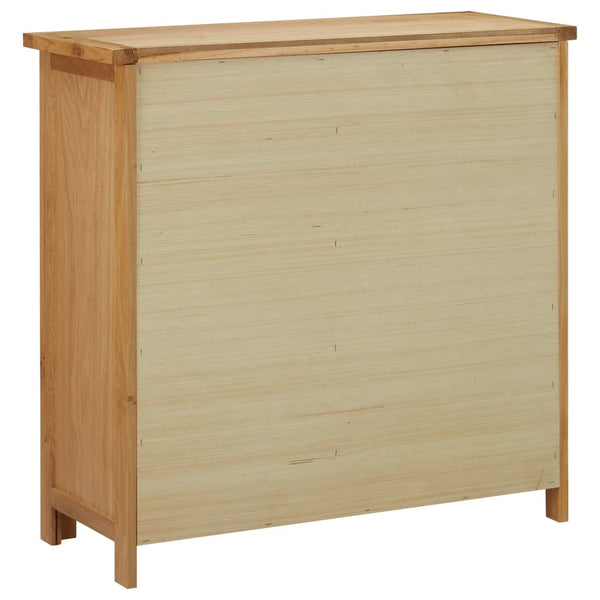 vidaXL Wine Cabinet for 11 Bottles 80 x 32 x 80 cm Solid Oak Wood