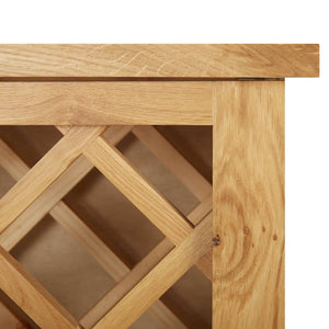 vidaXL Wine Cabinet for 11 Bottles 80 x 32 x 80 cm Solid Oak Wood