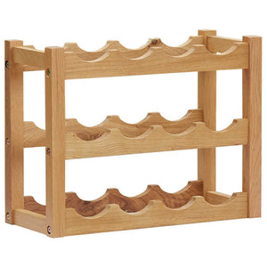 vidaXL Wine Rack for 12 Bottles 47 x 21 x 36 cm Solid Oak Wood