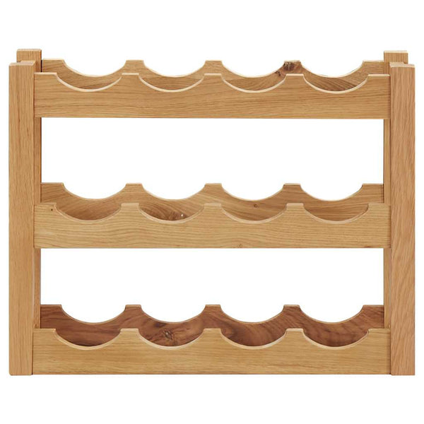 vidaXL Wine Rack for 12 Bottles 47 x 21 x 36 cm Solid Oak Wood