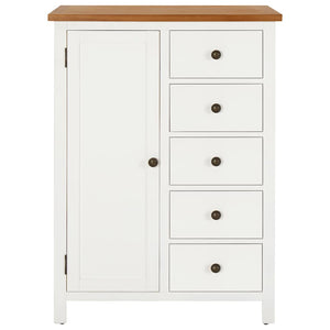 vidaXL Wardrobe 76x52x105 cm Solid Oak Wood