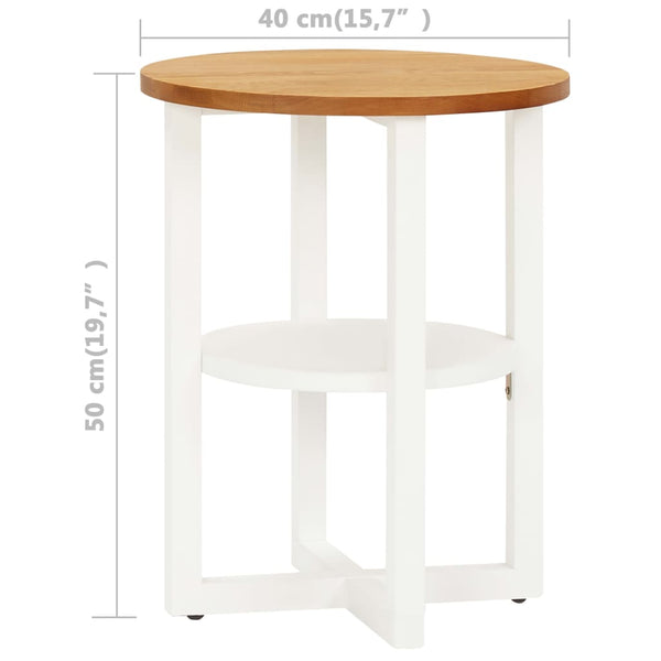 vidaXL Side Table 40x50 cm Solid Oak