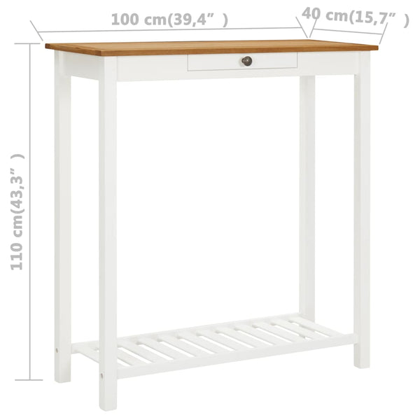 vidaXL Bar Table 100x40x110 cm Solid Oak Wood