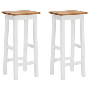 vidaXL Bar Stools 2 pcs. Solid Oak