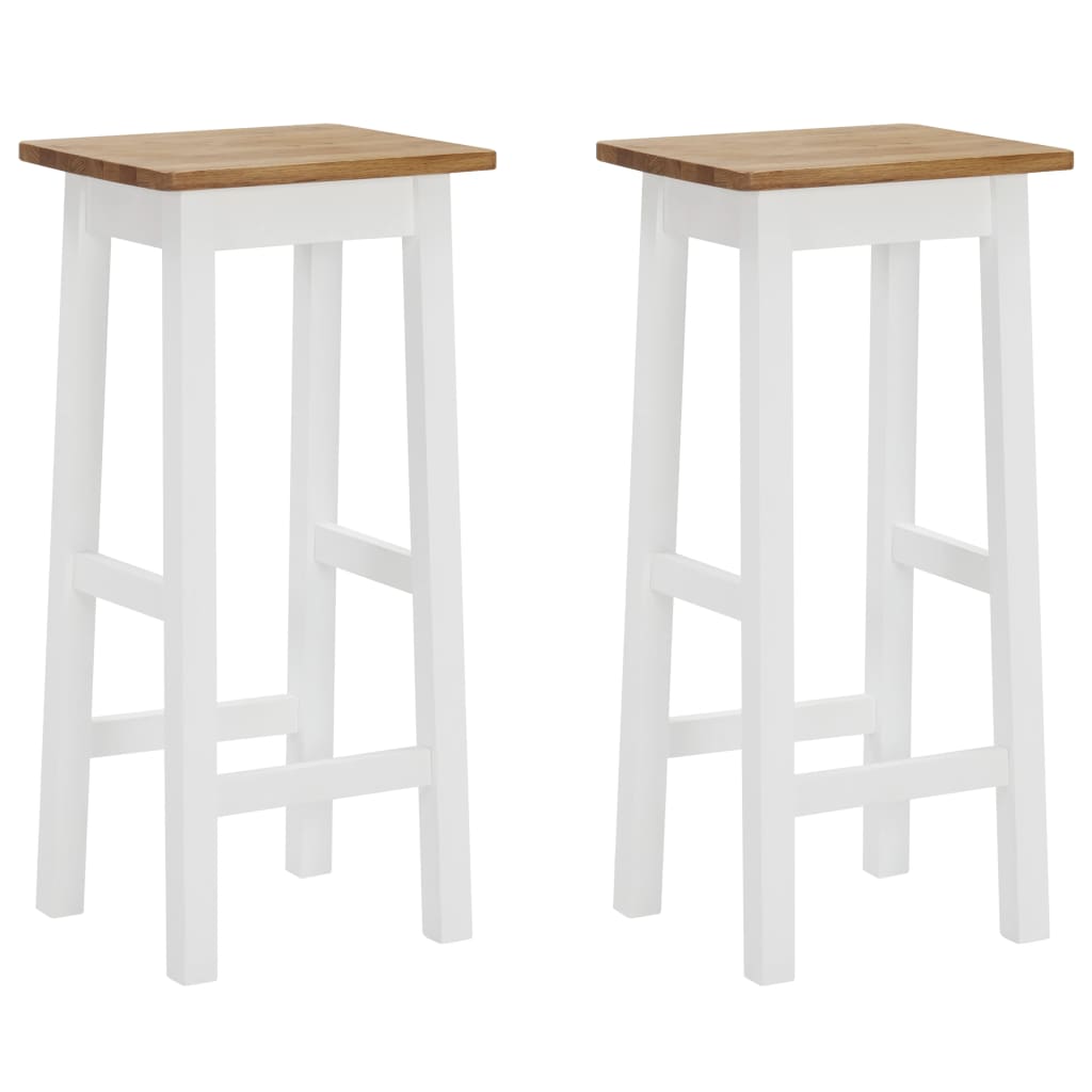 vidaXL Bar Stools 2 pcs. Solid Oak