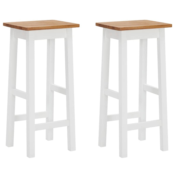 vidaXL Bar Stools 2 pcs. Solid Oak