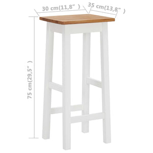 vidaXL Bar Stools 2 pcs. Solid Oak