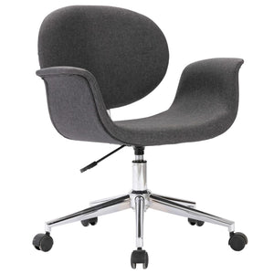 vidaXL Swivel Office Chair Grey Fabric