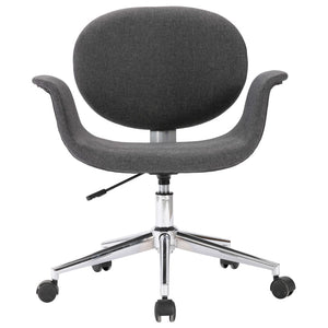 vidaXL Swivel Office Chair Grey Fabric