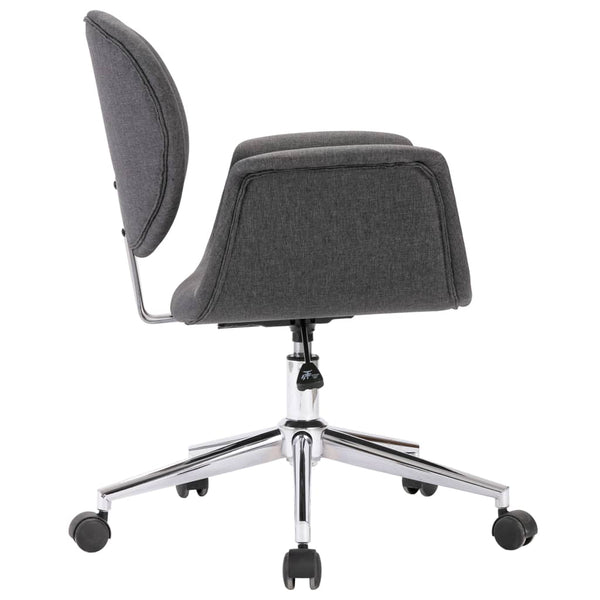 vidaXL Swivel Office Chair Grey Fabric