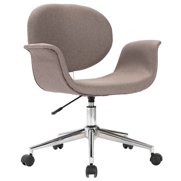 vidaXL Swivel Office Chair Taupe Fabric