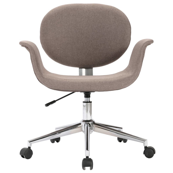vidaXL Swivel Office Chair Taupe Fabric
