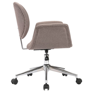 vidaXL Swivel Office Chair Taupe Fabric