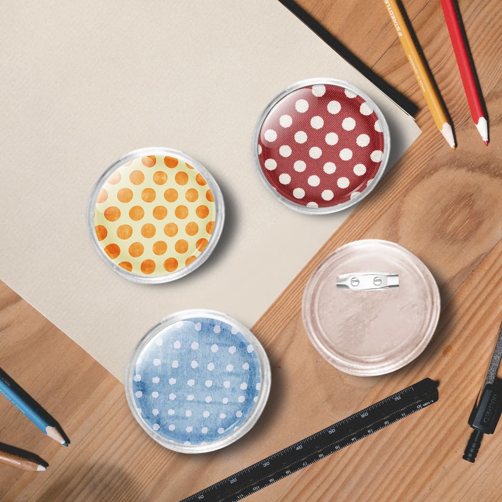 vidaXL Pin Button Set 100 pcs Acrylic 58 mm