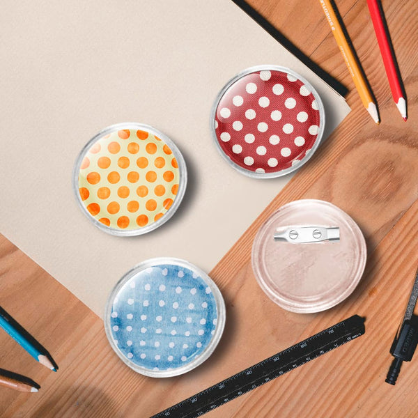 vidaXL Pin Button Set 100 pcs Acrylic 37 mm