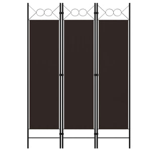 vidaXL 3-Panel Room Divider Brown 120 x 180 cm