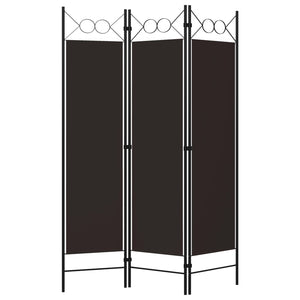 vidaXL 3-Panel Room Divider Brown 120 x 180 cm