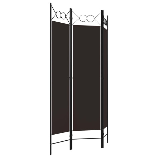 vidaXL 3-Panel Room Divider Brown 120 x 180 cm