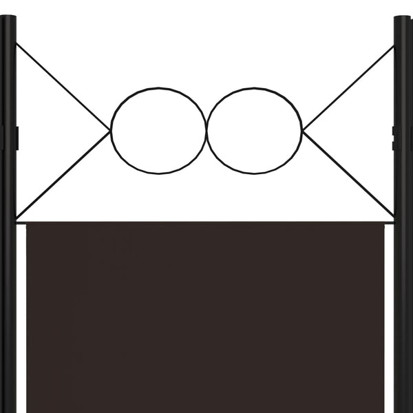 vidaXL 3-Panel Room Divider Brown 120 x 180 cm