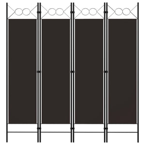 vidaXL 4-Panel Room Divider Brown 160 x 180 cm