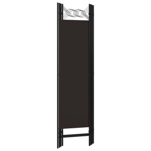 vidaXL 4-Panel Room Divider Brown 160 x 180 cm