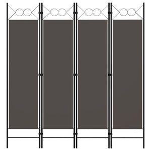 vidaXL 4-Panel Room Divider Anthracite 160 x 180 cm