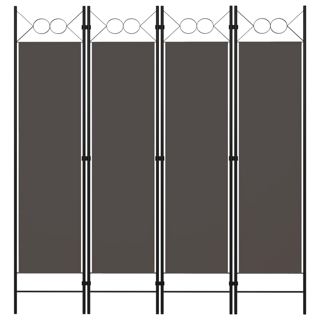 vidaXL 4-Panel Room Divider Anthracite 160 x 180 cm