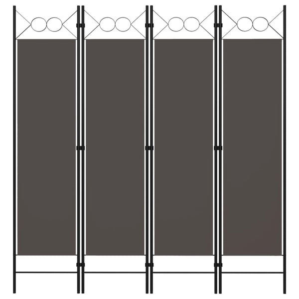 vidaXL 4-Panel Room Divider Anthracite 160 x 180 cm