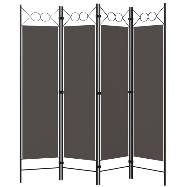 vidaXL 4-Panel Room Divider Anthracite 160 x 180 cm