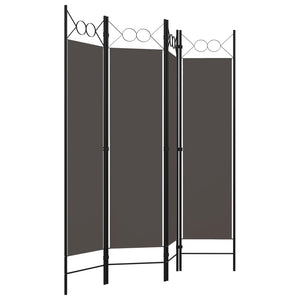 vidaXL 4-Panel Room Divider Anthracite 160 x 180 cm