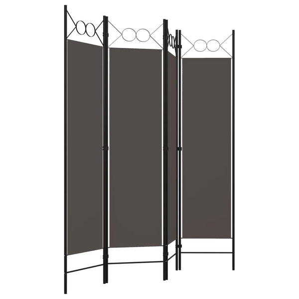 vidaXL 4-Panel Room Divider Anthracite 160 x 180 cm