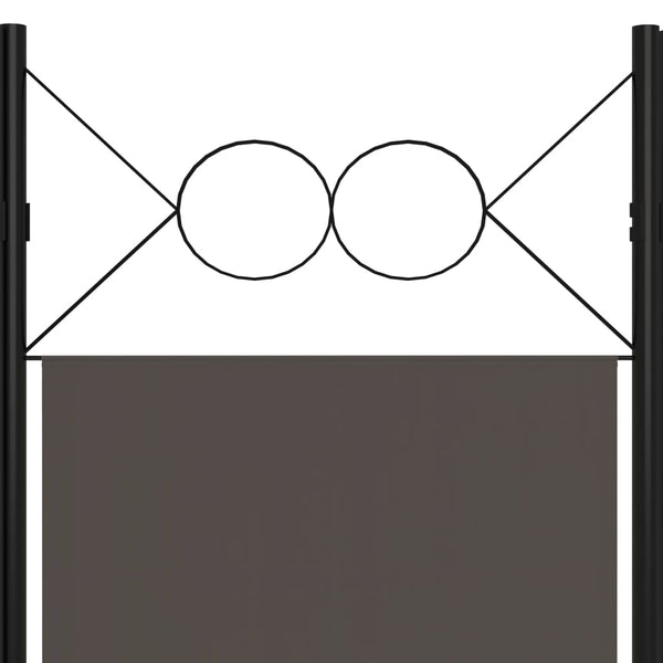 vidaXL 4-Panel Room Divider Anthracite 160 x 180 cm