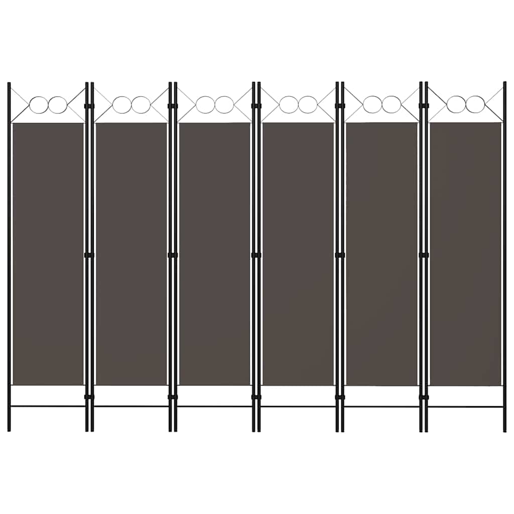 vidaXL 6-Panel Room Divider Anthracite 240 x 180 cm