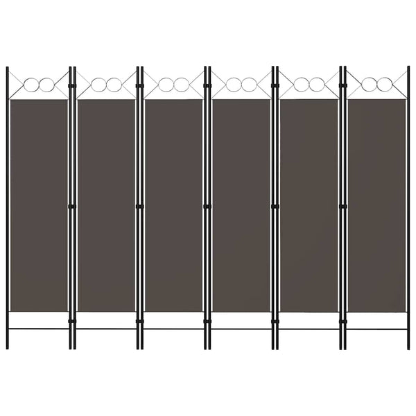 vidaXL 6-Panel Room Divider Anthracite 240 x 180 cm