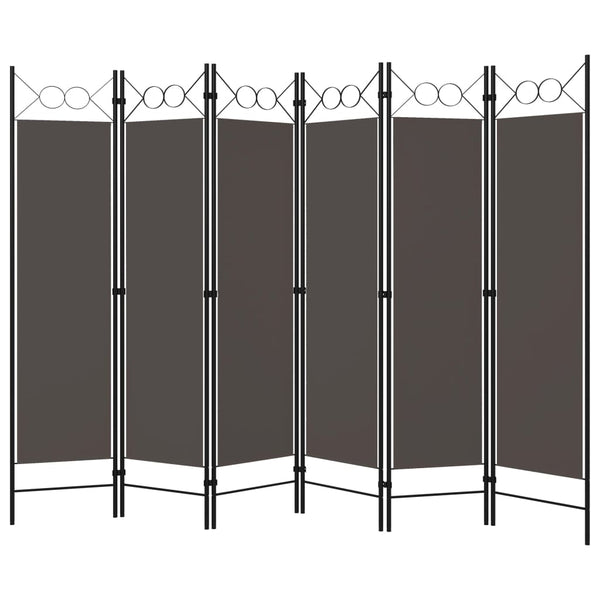 vidaXL 6-Panel Room Divider Anthracite 240 x 180 cm