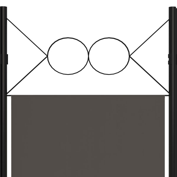vidaXL 6-Panel Room Divider Anthracite 240 x 180 cm