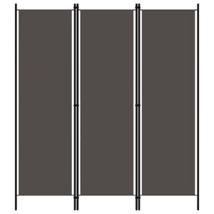 vidaXL 3-Panel Room Divider Anthracite 150x180 cm