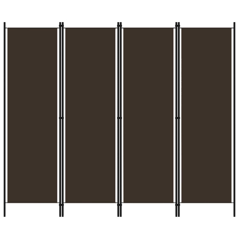 vidaXL 4-Panel Room Divider Brown 200x180 cm