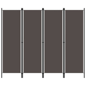 vidaXL 4-Panel Room Divider Anthracite 200x180 cm