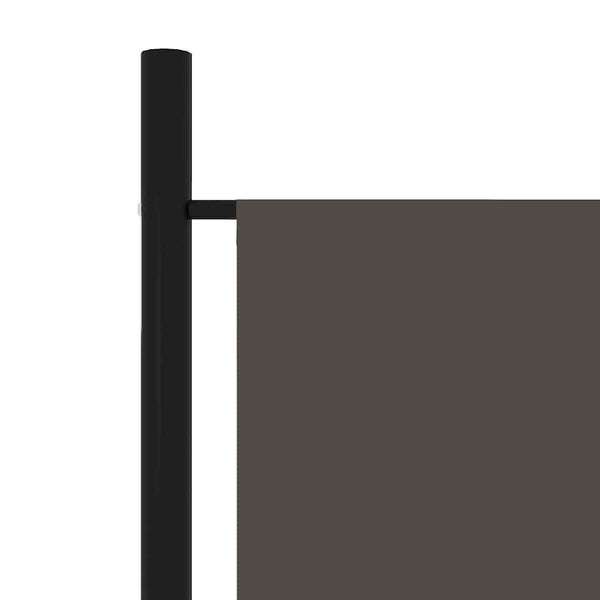 vidaXL 5-Panel Room Divider Anthracite 250x180 cm