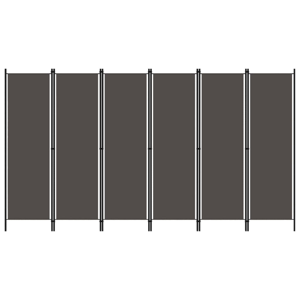 vidaXL 6-Panel Room Divider Anthracite 300x180 cm