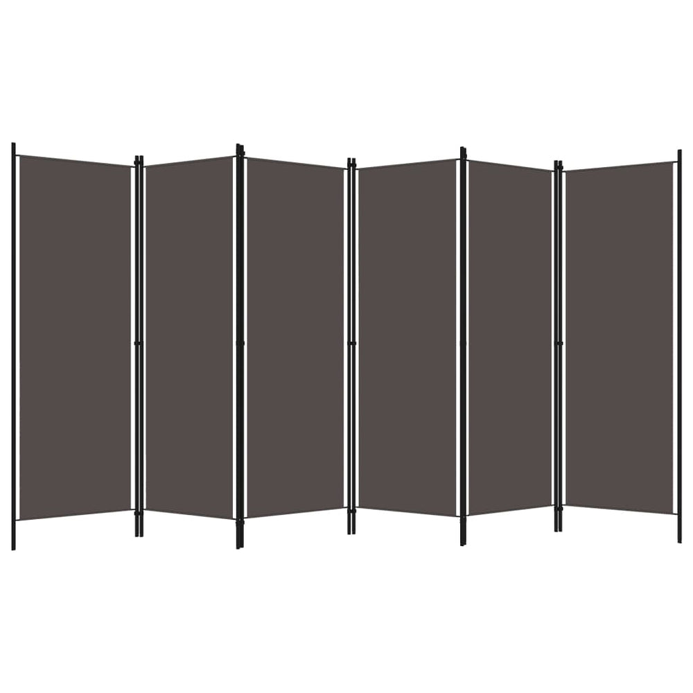 vidaXL 6-Panel Room Divider Anthracite 300x180 cm