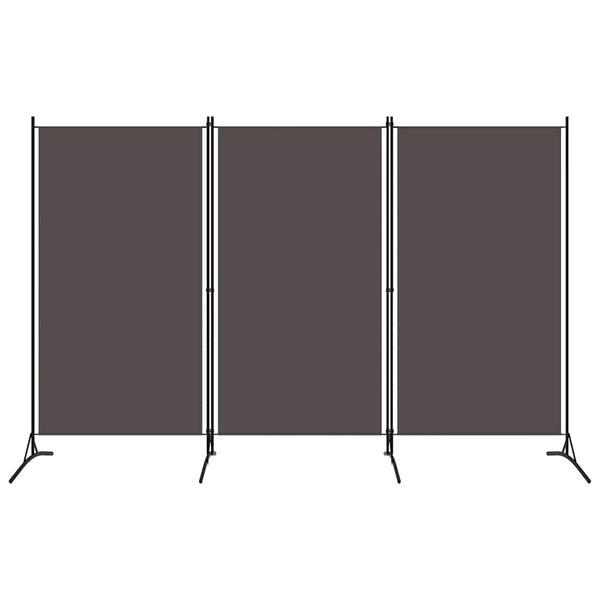vidaXL 3-Panel Room Divider Anthracite 260x180 cm