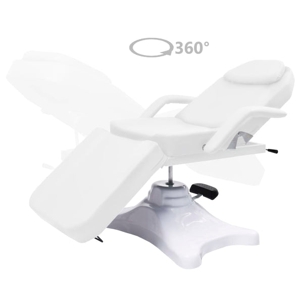 vidaXL Massage Table White 180x62x(86.5-118) cm