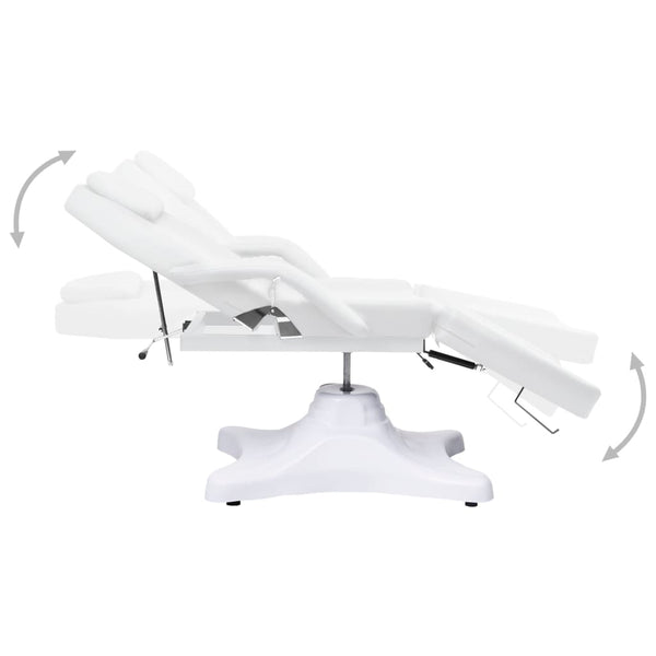 vidaXL Massage Table White 180x62x(86.5-118) cm