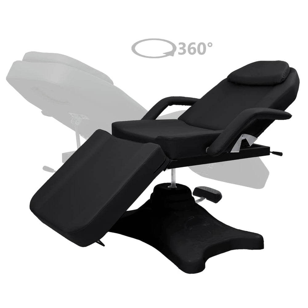 vidaXL Massage Table Black 180x62x(86.5-118) cm