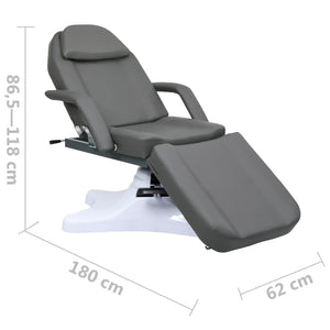 vidaXL Massage Table Grey 180x62x(86.5-118) cm